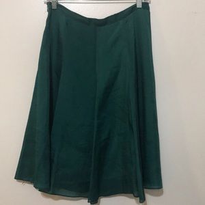 Banana Republic green silky skirt (size 2)